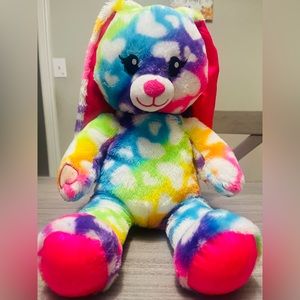 very cute rainbow teddy bear